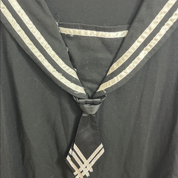 Listen Flavor Black Sailor Dress with Poetry sleeves Size large - Picture 5 of 11